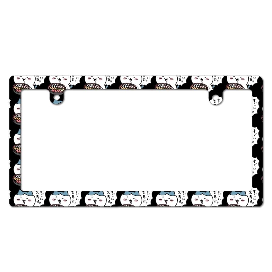 ちいカート　キャンバープレート Amazon.co.jp: ナンバープレートフレーム ちいかわ くり